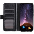 Motorola Moto G62 5G atvēramais ādas melns maciņš (maks)