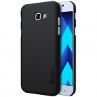 Samsung Galaxy A3 2017 (A320) Nillkin Frosted Shield melns plastmasas apvalks + ekrāna aizsargplēve