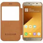 Greznais „Nillkin“ Qin sērijas ādas atvērams brūns Samsung Galaxy A3 (2017) A320 maciņš