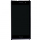 Huawei Ascend P7 Nillkin Frosted Shield melns plastmasas futrālis + ekrāna aizsargplēve