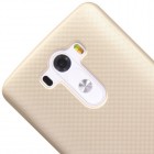 LG G3 Nillkin Frosted Shield zelts plastmasas futrālis + ekrāna aizsargplēve