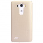 LG G3 Nillkin Frosted Shield zelts plastmasas futrālis + ekrāna aizsargplēve