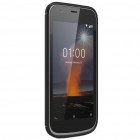 Nokia 1 „Carbon“ cieta silikona (TPU) melns apvalks