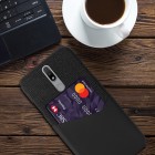 Nokia 2.4 „KSQ“ Shell melns ādas apvalks ar iebūvētu karšu turētāju