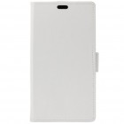Nokia 3.1 Plus (2018) atvēramais ādas balts maciņš, grāmata (maks)