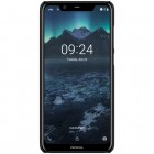 Nokia 5.1 Plus (2018) Nillkin Frosted Shield melns plastmasas apvalks + ekrāna aizsargplēve