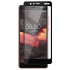 Nokia 5.1 (2018) Rurihai Tempered Glass melns ekrāna aizsargstikls
