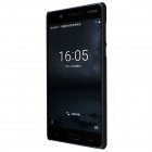 Nokia 5 Nillkin Frosted Shield melns plastmasas apvalks + ekrāna aizsargplēve