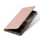 Nokia 6 2018 (Nokia 6.1) „Dux Ducis“ Skin sērijas rozs ādas atvērams maciņš