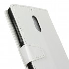 Nokia 6 atvēramais ādas balts maciņš, grāmata (maks)