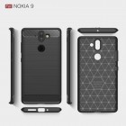 Nokia 8 Sirocco (Nokia 9) „Carbon“ cieta silikona (TPU) melns apvalks