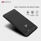 Nokia 8 Sirocco (Nokia 9) „Carbon“ cieta silikona (TPU) melns apvalks