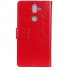 Nokia 8 Sirocco (Nokia 9) atvēramais ādas sarkans maciņš, grāmata (maks)
