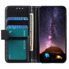 Nokia G22 atvēramais ādas melns maciņš (maks)