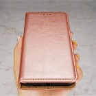 Nokia G22 Solīds rozs ādas atvērams maciņš