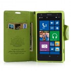 MLT atvēramais Nokia Lumia 1020 zaļš futrālis - maciņš