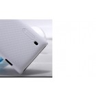 Nokia Lumia 520 Nillkin Frosted Shield balts plastmasas futrālis + ekrāna aizsargplēve