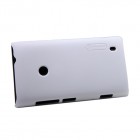 Nokia Lumia 520 Nillkin Frosted Shield balts plastmasas futrālis + ekrāna aizsargplēve