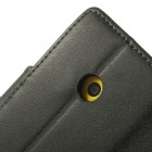 Atvērams ādas melns Nokia Lumia 520 maciņš