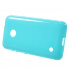Nokia Lumia 530 (520 DS) Jelly Case gaiši zils cieta silikona (TPU) futrālis