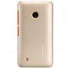 Nokia Lumia 530 Nillkin Frosted Shield zelts plastmasas futrālis + ekrāna aizsargplēve