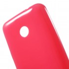 Nokia Lumia 530 (520 DS) „Jelly Case“ sarkans cieta silikona (TPU) futrālis