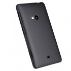 Nokia Lumia 625 Nillkin Frosted Shield melns plastmasas futrālis + ekrāna aizsargplēve