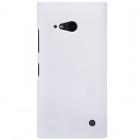 Nokia Lumia 730 (735) Nillkin Frosted Shield balts plastmasas futrālis + ekrāna aizsargplēve