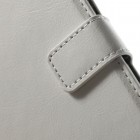 Nokia Lumia 830 atvēramais balts ādas maciņš (maks)