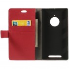 Nokia Lumia 830 atvēramais sarkans ādas maciņš (maks)