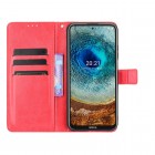 Nokia X20 (X10) atvēramais ādas sarkans maciņš, grāmata (maks)