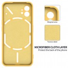 Nothing Phone 1 Shell cieta silikona (TPU) apvalks - dzeltens