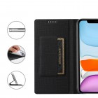Nothing Phone 1 „Vili“ atvērams melns ādas maciņš