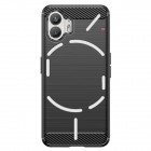 Nothing Phone 2 „Carbon“ cieta silikona (TPU) melns vāciņš