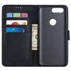 OnePlus 5T atvēramais ādas melns retro maciņš (maks)