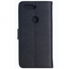 OnePlus 5T atvēramais ādas melns retro maciņš (maks)