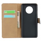 OnePlus 7T (OnePlus SevenT) atvēramais ādas melns maciņš, grāmata (maks)