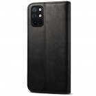 OnePlus 8T Deluxe ādas atvēramais melns maciņš (maks)
