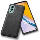 OnePlus Nord 2 „Deluxe Leather“ melns ādas apvalks