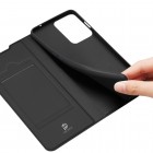 OnePlus Nord 2T 5G „Dux Ducis“ Skin sērijas melns ādas atvērams maciņš