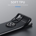 OnePlus Nord 2T 5G „FOCUS“ Kickstand cieta silikona (TPU) melns apvalks