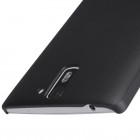 OnePlus One Nillkin Frosted Shield melns plastmasas apvalks + ekrāna aizsargplēve
