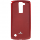 LG K8 Mercury sarkans cieta silikona (TPU) apvalks