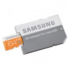„Samsung“ Evo MicroSD atmiņas karte 64 Gb, 10 klase ar SD adapteri 