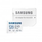 „Samsung“ Evo Plus MicroSD atmiņas karte 128 Gb, 10 klase, U3, 4K Ultra HD ar SD adapteri 