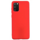 Samsung Galaxy A02s A025 (166.5x75.9x9.2mm) „Shell“ cieta silikona (TPU) sarkans apvalks