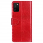 Samsung Galaxy A03s SM-A037G atvēramais ādas sarkans maciņš (maks)