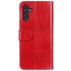 Samsung Galaxy A13 5G (SM-A136U) atvēramais ādas sarkans maciņš (maks)