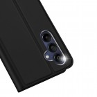 Samsung Galaxy A16 "Dux Ducis" Skin sērijas melns ādas atvērams maciņš