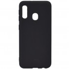 Samsung Galaxy A20e (A202F) melns cieta silikona TPU pasaulē planākais apvalks